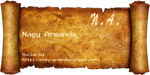 Nagy Armanda névjegykártya